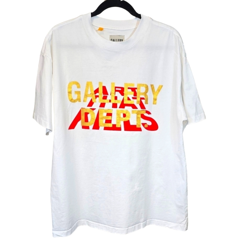 Gallery Dept. "Art That Kills" Stacked Logo T-shirt Gold Red White Size Medium
